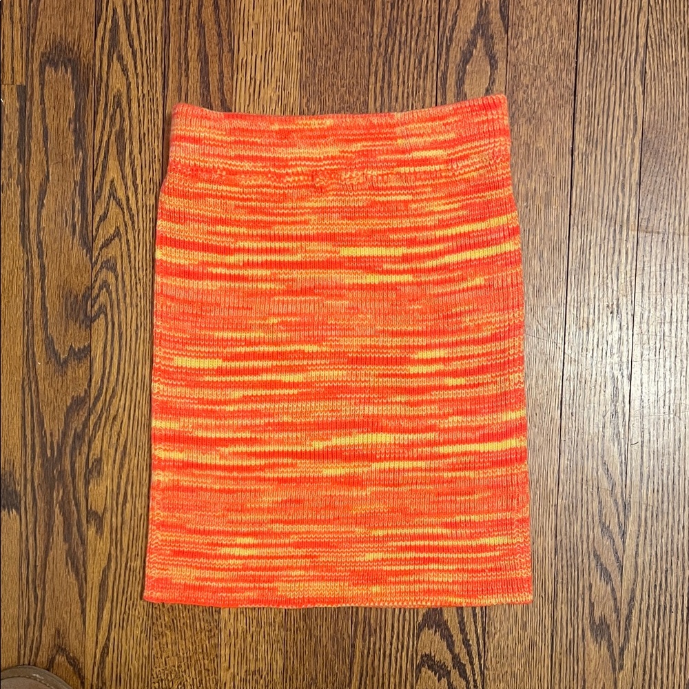 Princess Polly Orange Knit Pencil Skirt
